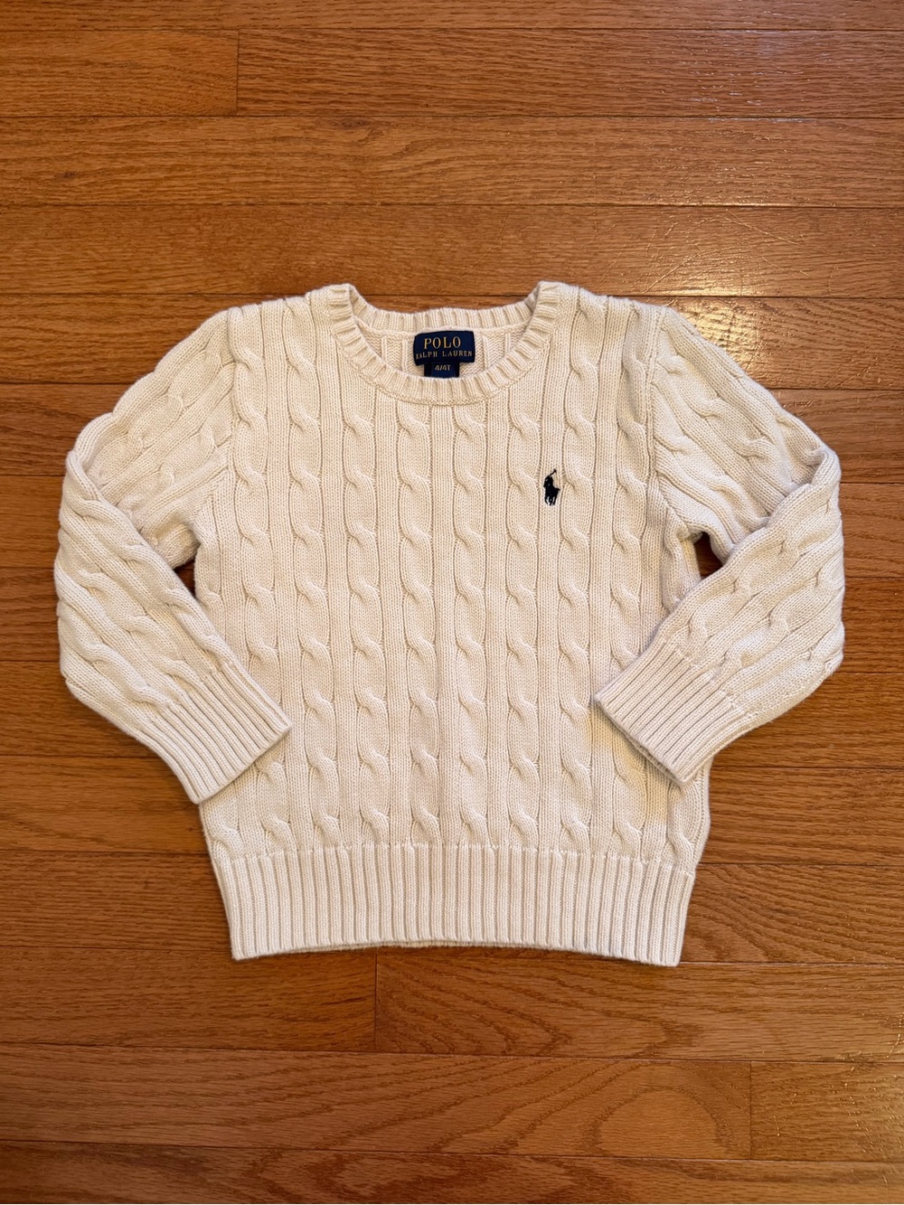 Polo Ralph Lauren Boys Cream Cable Knit Sweater